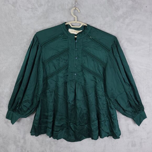 Jen’s Pirate Booty Stevie Top Tunic Sz M Cottagecore Long Balloon Sleeve Peasant - Picture 1 of 14